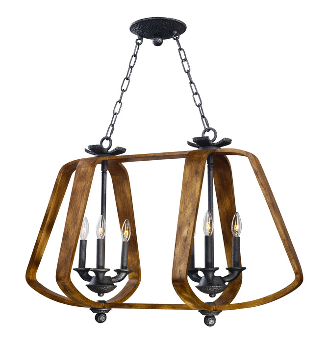 Maxim Road House 6-Light Chandelier Model: 20927BWIO