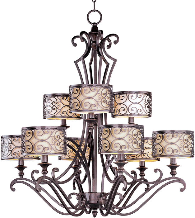 Maxim Mondrian 9-Light Chandelier Model: 21156WHUB