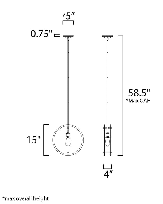 Maxim Looking Glass 1-Light Pendant Model: 21297CLPC