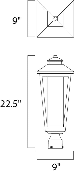 Maxim Aberdeen 1-Light Outdoor Post Model: 2140CLFTAT