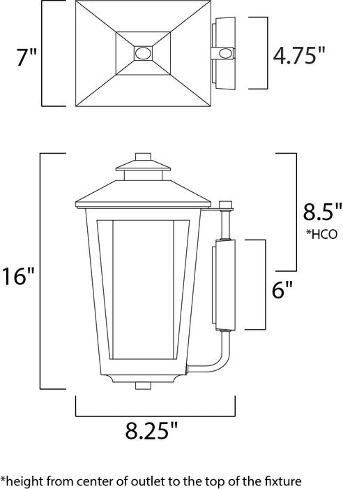 Maxim Aberdeen 1-Light Outdoor Wall Model: 2142CLFTAT