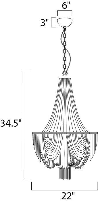 Maxim Chantilly 10-Light Chandelier Model: 21465NKPN