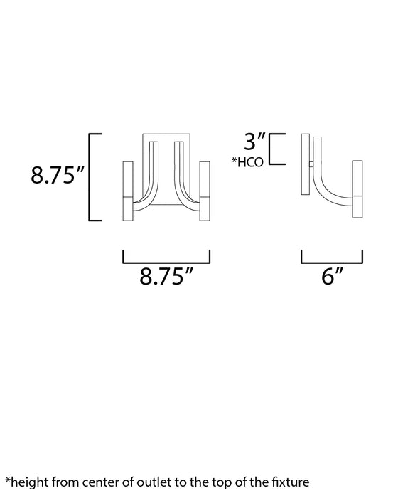 Maxim Lyndon 2-Light Wall Sconce Model: 21522BZAB