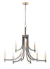 Maxim Lyndon 9-Light Chandelier Model: 21529BZAB