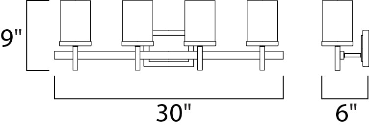 Maxim Tetra 4-Light Bath Vanity Model: 2154SWPC