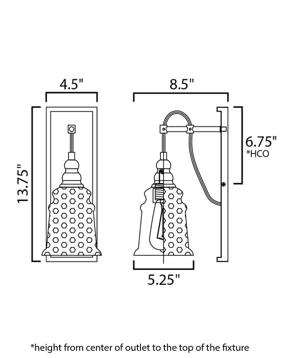 Maxim Revival 1-Light Wall Sconce Model: 21572HMOI