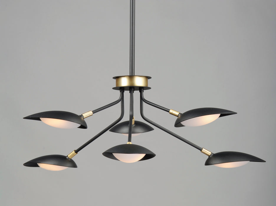 Maxim Scan 6-Light LED Pendant Model: 21696BKSBR