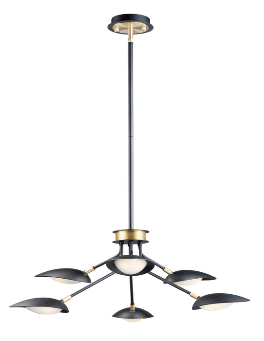 Maxim Scan 6-Light LED Pendant Model: 21696BKSBR