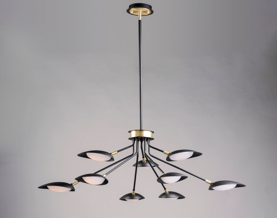 Maxim Scan 9-Light LED Chandelier Model: 21699BKSBR