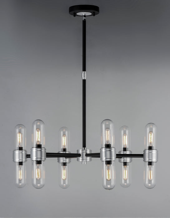 Maxim Dual 12-Light Chandelier Model: 21706CLBKAL