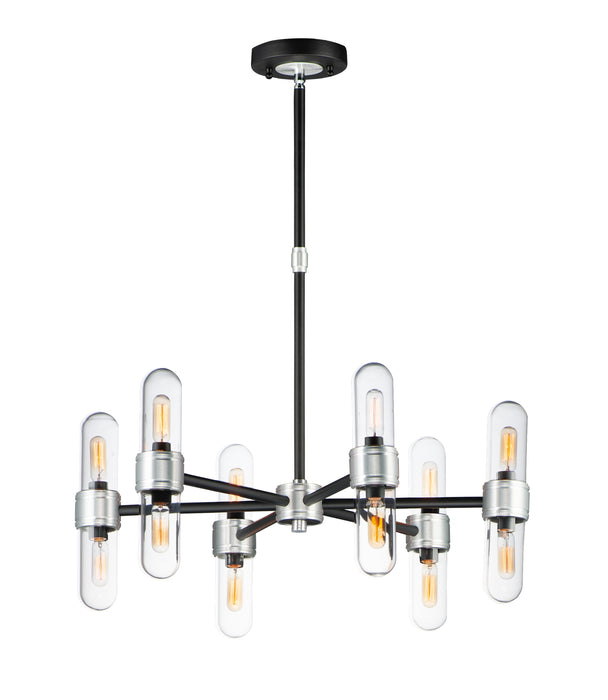 Maxim Dual 12-Light Chandelier Model: 21706CLBKAL