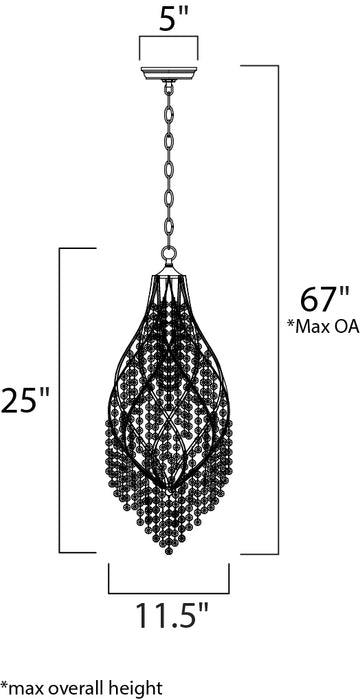 Maxim Twirl 1-Light Pendant Model: 22005CGOI