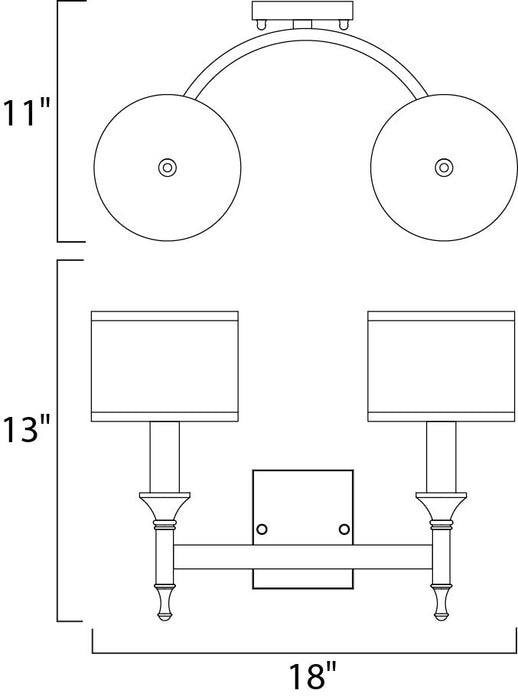 Maxim Fairmont 2-Light Wall Sconce Model: 22379OMNAB