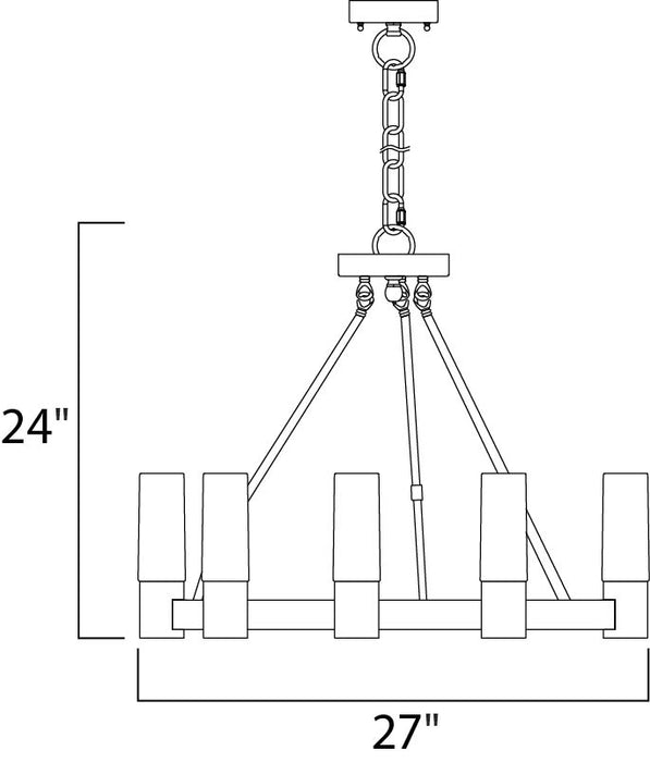 Maxim Contessa 9-Light Chandelier Model: 22418SWNAB