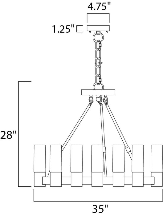 Maxim Contessa 12-Light Chandelier Model: 22419SWNAB