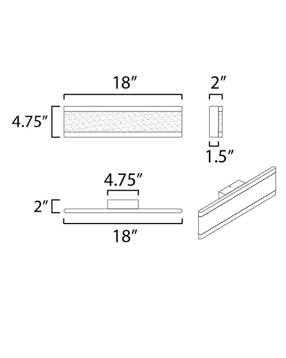 Maxim Visor 18 LED Wall Sconce Model: 24752FTBK