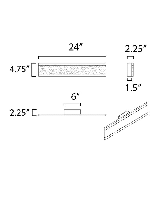 Maxim Visor 24 LED Wall Sconce Model: 24754FTBK