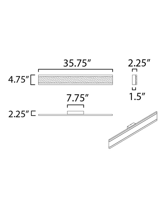 Maxim Visor 36 LED Wall Sconce Model: 24758FTBK