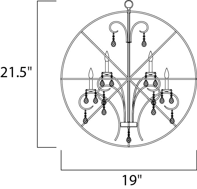 Maxim Orbit 4-Light Pendant Model: 25142ARPN