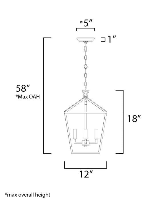 Maxim Abode 4-Light Small Chandelier Model: 25152TXBPN