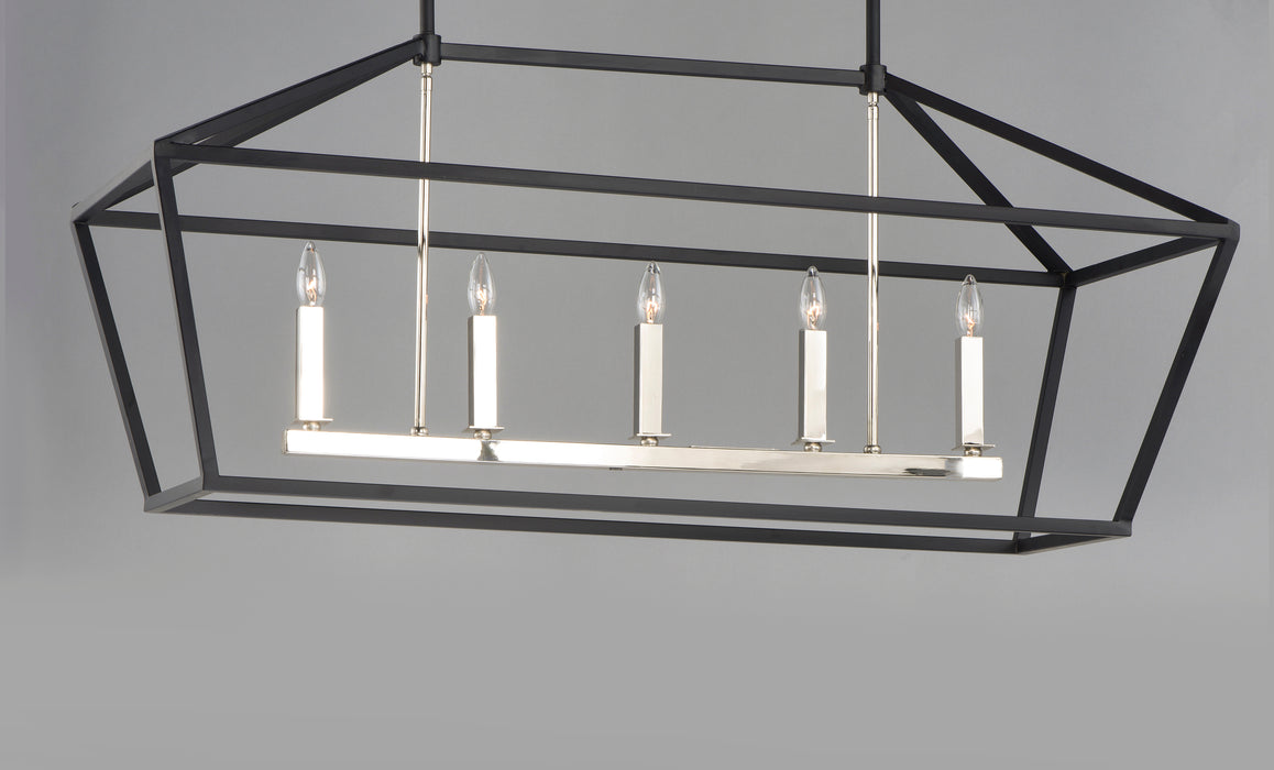 Maxim Abode 5-Light Linear Chandelier Model: 25157TXBPN