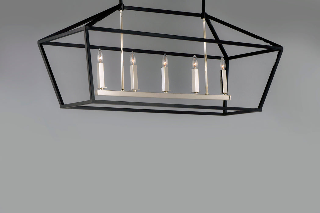 Maxim Abode 5-Light Linear Chandelier Model: 25157TXBPN