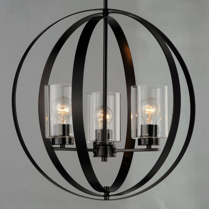 Maxim Sentinel 3-Light Pendant Model: 25254CLBK