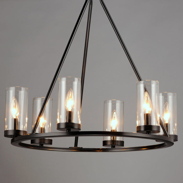 Maxim Sentinel 6-Light Chandelier Model: 25255CLBK