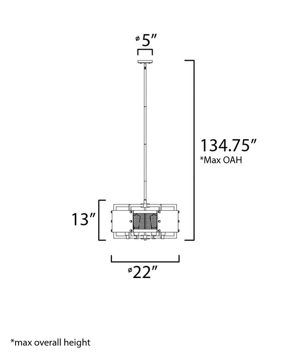 Maxim Outland 6-Light Pendant Model: 25265BWWZ