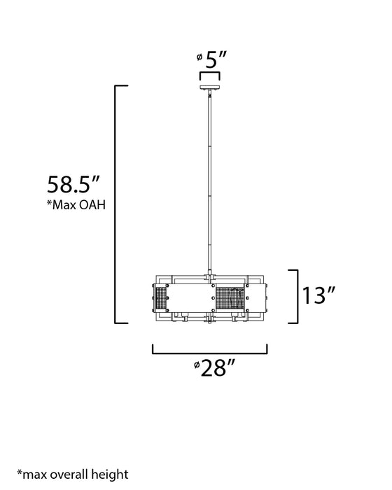 Maxim Outland 8-Light Pendant Model: 25266BWWZ