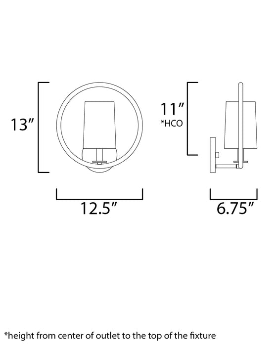 Maxim Meridian 1-Light Wall Sconce Model: 25291OFNAB