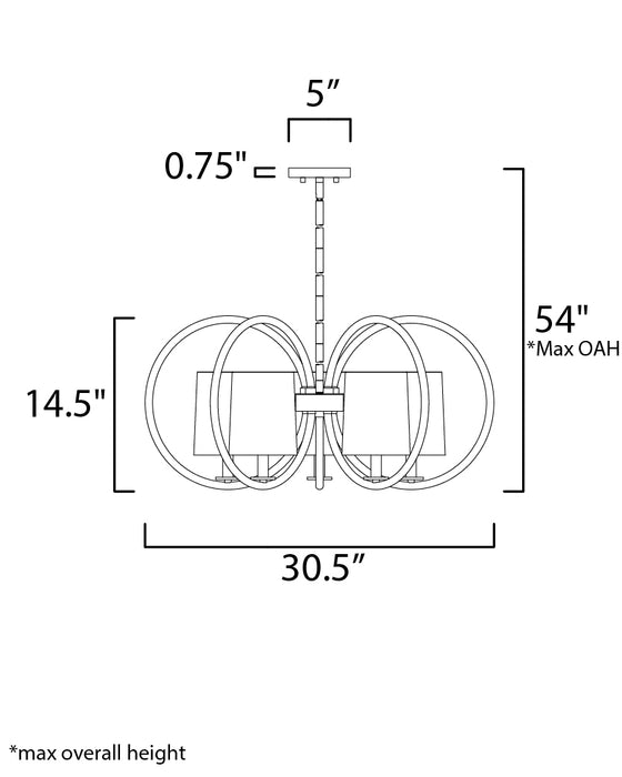 Maxim Meridian 5-Light Chandelier Model: 25295OFNAB