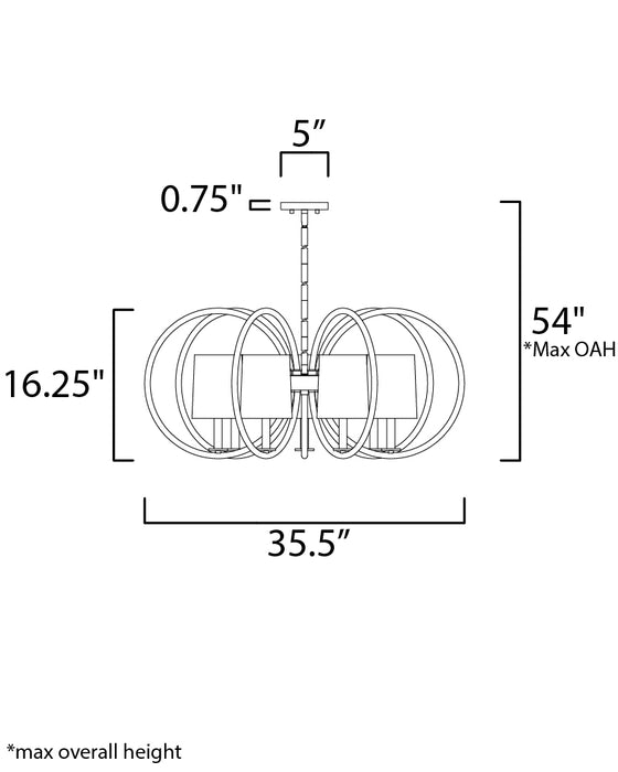 Maxim Meridian 7-Light Chandelier Model: 25297OFNAB