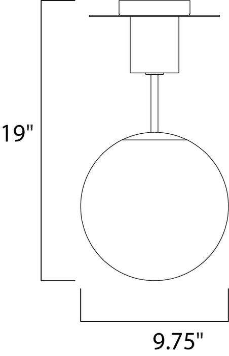 Maxim Vesper 1-Light Semi-Flush Model: 26031SWSBRBK