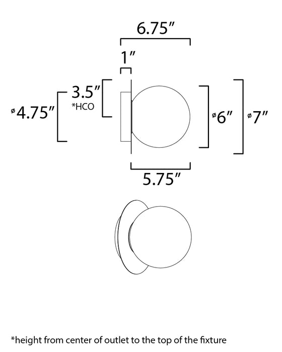 Maxim Vesper 1-Light Wall Sconce Model: 26033SWSBRBK