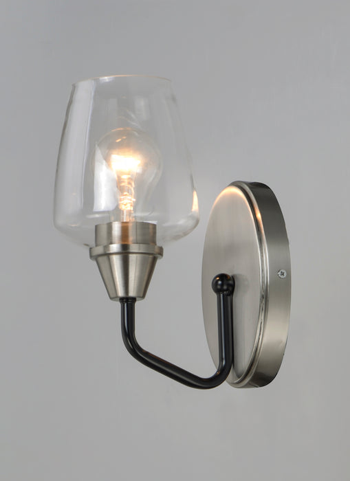 Maxim Goblet 1-Light Wall Sconce Model: 26121CLBKSN