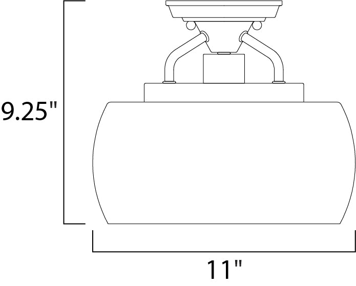 Maxim Goblet 1-Light Semi Flush Mount Model: 26129CLBKSN