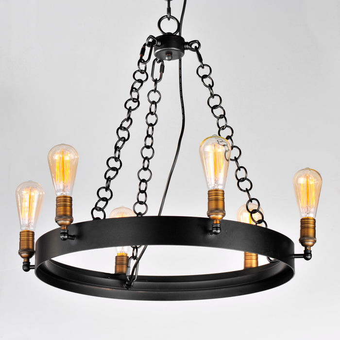 Maxim Noble 6-Light Chandelier Model: 26273BKNAB