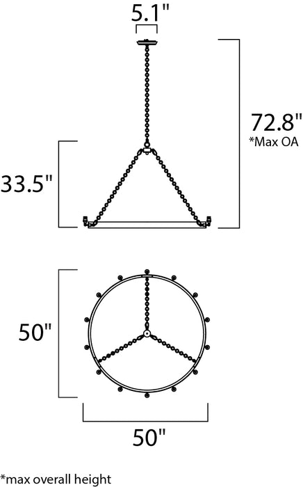 Maxim Noble 14-Light Chandelier Model: 26276BKNAB