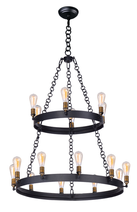 Maxim Noble 16-Light Chandelier w/Bulbs Model: 26277BKNAB/BUI