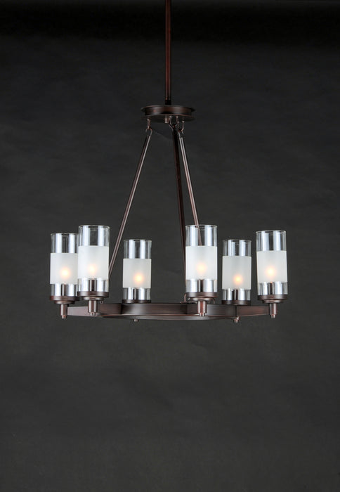 Maxim Crescendo 6-Light Chandelier Model: 26326CLFTOI