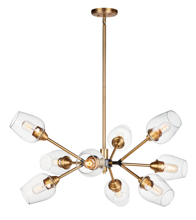 Maxim Savvy 9-Light Chandelier Model: 26345CLABBK