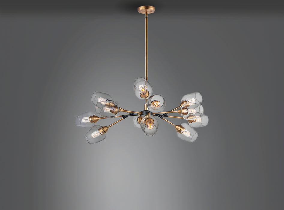 Maxim Savvy 12-Light Chandelier Model: 26347CLABBK