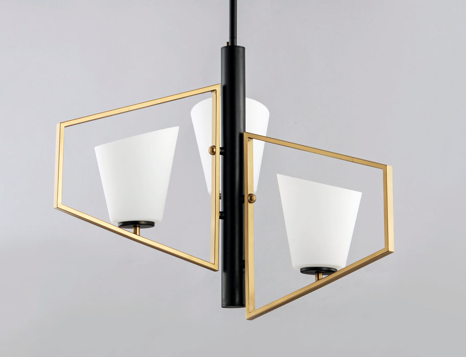 Maxim Oblique 3-Light Pendant Model: 26353SWGLDBK