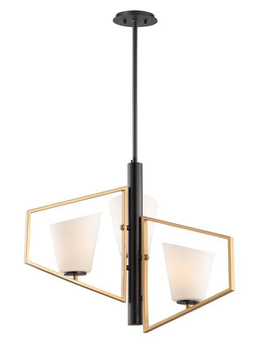 Maxim Oblique 3-Light Pendant Model: 26353SWGLDBK