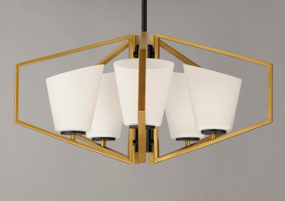 Maxim Oblique 5-Light Chandelier Model: 26355SWGLDBK