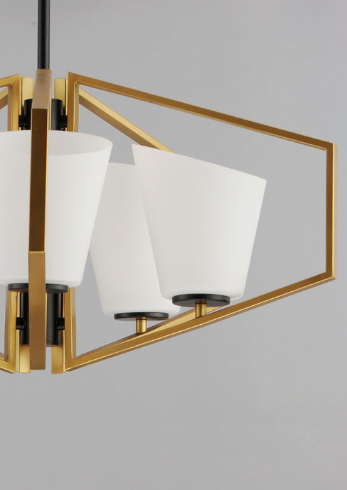 Maxim Oblique 5-Light Chandelier Model: 26355SWGLDBK