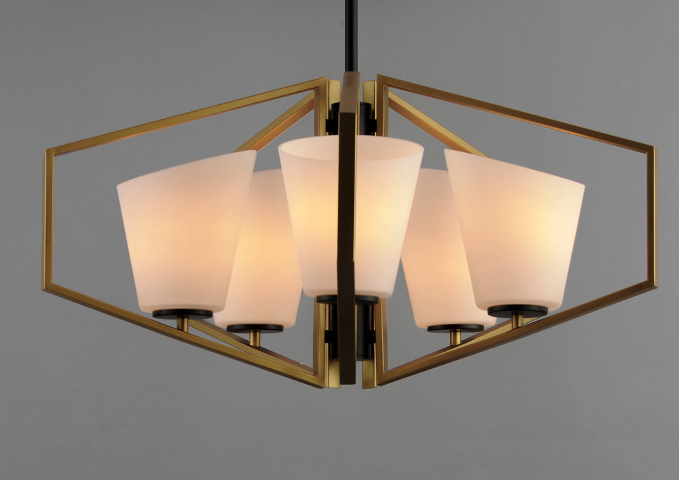 Maxim Oblique 5-Light Chandelier Model: 26355SWGLDBK