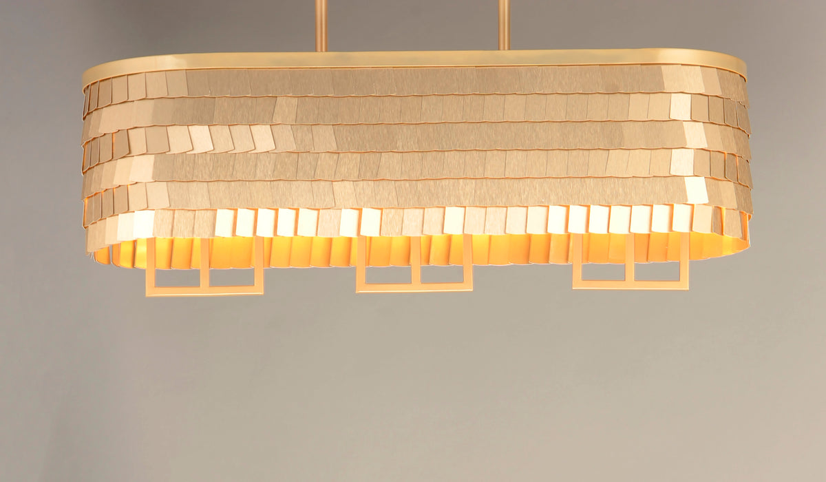 Maxim Glamour 6-Light Linear Chandelier Model: 26368CHPGLD