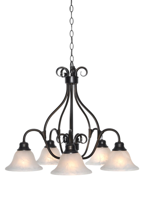 Maxim Pacific 5-Light Chandelier Model: 2657MRKB